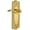 Polished Brass, variant on Grandeur 822033 Parthenon Solid Brass Rose Right Handed Single Dummy Lever - Brass