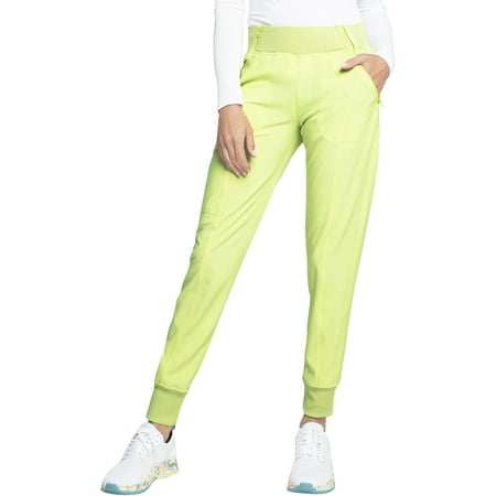 

Cherokee Infinity Scrubs Pant For Women Mid Rise Jogger CK110AP L Petite Lime Creme