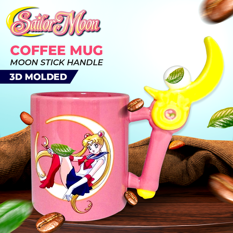 Sailor Moon Pink Ombre 16oz Mug with Molded Spoon