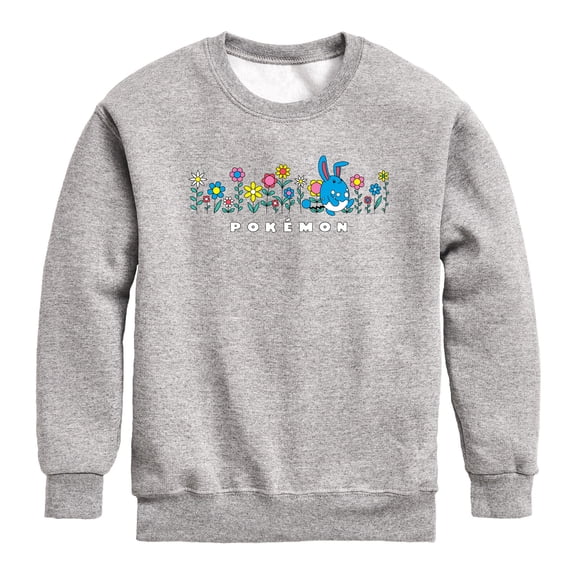 Pokémon - Azumarill Flowers - Youth Boys Crew Fleece Sweatshirt