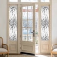 thumbnail image 2 of Grey Eucalyptus Window Privacy Film, Botanical Leaves Aesthetics Flowers Static Cling UV Sun Blocking Heat Control Window Tint Day and Night, Non-Adhesive One Way Windows Privacy Cover 17.7''x78.7'', 2 of 7