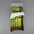 thumbnail image 1 of Ambesonne Forest Bedding Set 3 Pcs, Woodland Natural Beauty, Twin, Green Brown, 1 of 3