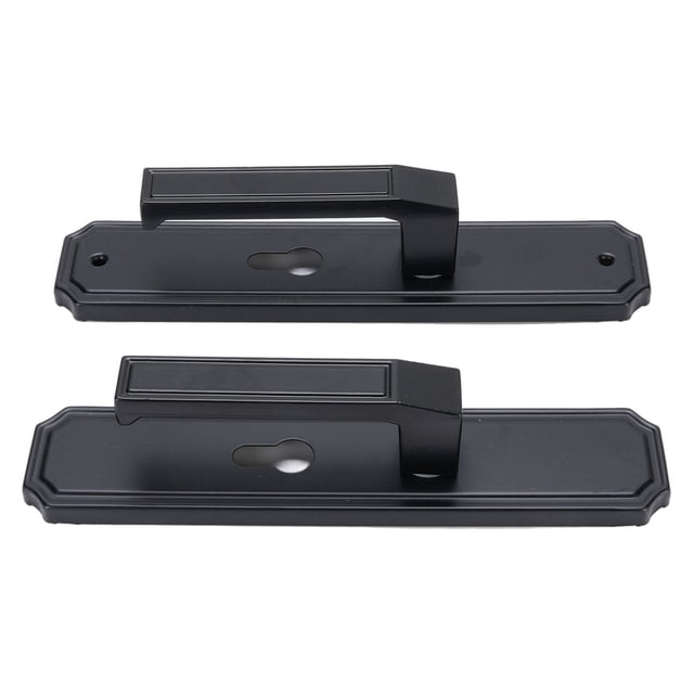 Complete Lock Kit, Smoothly Rotating Wear Resist Black Easy Assembly Keyed Entry Door Lock Set for Bedrooms Bathrooms Hotels Offices