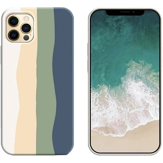 Étui Arc-en-Ciel Mignonne Compatible avec iPhone, Étui de Protection Antichoc en Silicone Liquide Coloré pour Femmes et Filles (iPhone 7Plus/8Plus, Vert)