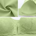 thumbnail image 6 of Bras for Womens Sexy Lace Wireless Front Closure Bras For Women Lingerie Comfort Push Up Bra Silke Adjusted Plus Size Backless Bralette, 6 of 7