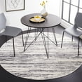 thumbnail image 2 of SAFAVIEH Alamo Olga Stripe Area Rug, Charcoal/Ivory, 6'7" x 6'7" Round, 2 of 5