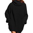 thumbnail image 3 of Vestido De Suéter, Vestido De Suéter De Punto Casual Adornos Agradables A La Piel Líneas Faciales Suave Para Interior Para Mujer ANGGREK Otros, 3 of 6