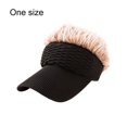 thumbnail image 3 of Jiibva Casual Concise Sun Shade Hat For Men Hip Hop Adjustable Wigs Baseball Cap Personalized Spiky Hairs Baseball Hat, 3 of 7