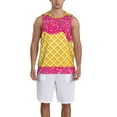 thumbnail image 4 of Easygdp Red Ice Cream Men's Mesh Basketball Jersey Quick Drying Sleeveless Shirts Fitted Muscle Tank Tops Sport Round Neck T-Shirt - Medium, 4 of 9