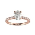 thumbnail image 2 of 1 Carat Oval Lab Grown Diamond Engagement Ring for Women in 14k Rose Gold D-E Color, cttw Size 8 by Beverly Hills Jewelers, 2 of 5