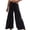 Black, variant on Sngxgn Women Casual Solid Drawstring Elastic Waist Long Straight Pants(AG,L)