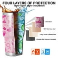 thumbnail image 7 of 30oz Pink Breast Cancer Tumblers Stainless Steel Tumbler with Lid and Straw,Vacuum Insulated Double Wall Travel Tumbler Cups Mug with Cleaning Brush for Coffee,Tea, 7 of 7