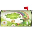 thumbnail image 4 of St. Patrick''s Day St. Patrick''s Day Coin Spring Mailbox Covers Magnetic Letter Post Box Cover Mail Wraps Garden Decorations Large Size 25.5 X 21 in, 4 of 6