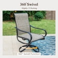 thumbnail image 5 of Sophia & William 7 Pieces Patio Outdoor Dining Set Swivel Padded Textilene Chairs and Table Set Outside Furniture Set with Umbrella Hole for Backyard, 5 of 9