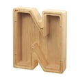 thumbnail image 4 of Alcancía de madera con 26 letras del alfabeto inglés Alcancía de vidrio transparente Alcancía de madera con letras del alfabeto inglés, 4 of 5