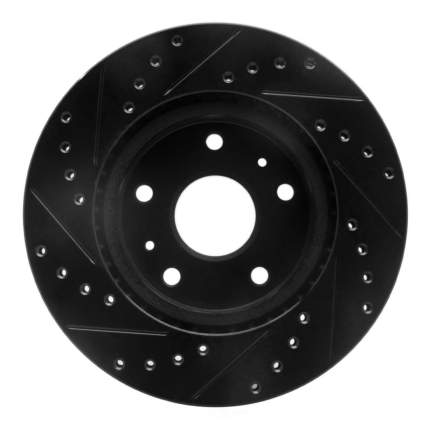 Dynamic Friction Company 633-01004R DFC Brake Rotor - Drilled And Slotted - Black