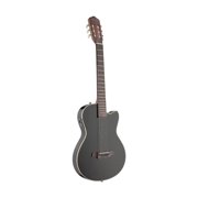 Angel Lopez 4/4 Cutaway Electric Classical Guitar Solid Body, Black