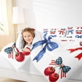 thumbnail image 5 of Feelyou Dreamy Ribbon Cherry Queen Comforter Set for Kids, American Flag Bowknot Bedding Sets, Fairy Tale Style Reversible Bedding Comforter Set, Breathable Home Decor, 3-Piece, 5 of 9
