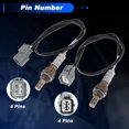 thumbnail image 5 of Upstream & Downstream Oxygen Sensor for Honda Civic 1.7 L4 2001-2005 for Honda Accord 3.0 V6 1998-2002 2344092/2344123 2pcs, 5 of 7