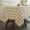 Light Brown, variant on Rectangular table tablecloth, stain resistant, durable and wrinkle resistant, suitable for dining room, party, birthday party and wedding decoration, 63"×55", black and green
