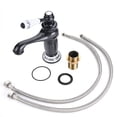 thumbnail image 2 of Noref Floral Pattern Single Handle Mixer Tap Cold/Hot Water Faucet for Bathroom Basin Sink, Single Handle Mixer Tap, Kitchen Sink Water Tap, 2 of 8