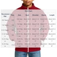 thumbnail image 3 of Cethrio Boys Full Zip Sweatshirts, Fleece-lined Casual Long Sleeve Stand Collar Fall Jackets with Pockets Size 9-10 Years Wine, 3 of 7