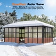 thumbnail image 4 of Modern Shade 12'x20' Hardtop Sunroom Gazebo, Aluminum Frame, Galvanized Steel Roof, TV Mount, Sliding Doors, 4 of 8