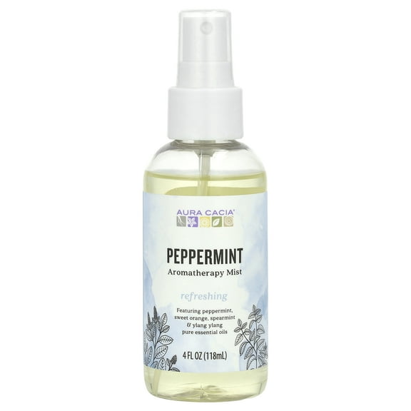 Aura Cacia Aromatherapy Mist, Peppermint, 4 fl oz (118 ml)