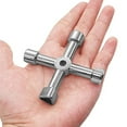thumbnail image 3 of lanema 4 Way Key Cross Key Wrench Multi-Functional Cross Key for Plumbers Cabinet, 3 of 12