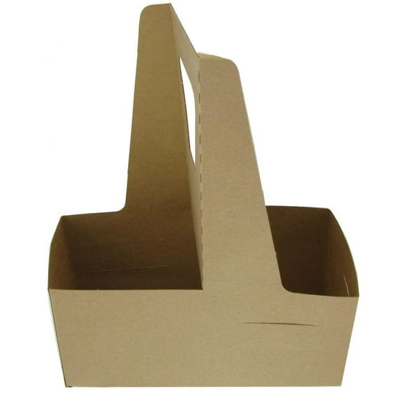 LBP 29501 Kraft Board 2-Cup Drink Carrier with Handle - 250 / CS
