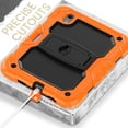 thumbnail image 4 of FJLBDE Case for iPad Mini 7 A17 Pro 2024/Mini 6 2021 8.3 Inch 7th/6th Gen, Rugged Shockproof Tablet Cases Cover with Kickstand Shoulder Strap, Orange, 4 of 7