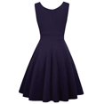 thumbnail image 4 of CIENVNSTG Women Sleeveless V-Neck Sundresses Summer Cocktail Swing Dress Casual Faux Wrap Short Tank Dress Wedding Party Rockabilly Evening Prom Dress Navy 2XL, 4 of 4