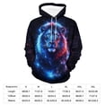 thumbnail image 7 of LAOLIUSN Lion Hoodie Animal 3D Pattern Sweatshirt Hooded Pullover with Pocket S-4XL, 7 of 7