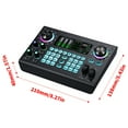 thumbnail image 2 of Multi-function Mixer Portable Digital Sound Card BT USB Mixing Console Built-in 48V Phantom Power Professional Live Mixer Sound Card Effect Device Built-in Rechargeable Battery for Mobile Ph, 2 of 7