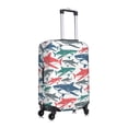 thumbnail image 3 of Picia Colorful Shark Luggage Protector Cover Thicken Suitcase Protector Cover Fit 18-32 Inch Luggage-Small, 3 of 9