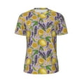 thumbnail image 5 of Wukai Lavender Flowers Print Men's Short-Sleeved Mesh T-Shirt,Quick-Dry Short Sleeve Workout T-Shirt-5X-Large, 5 of 8