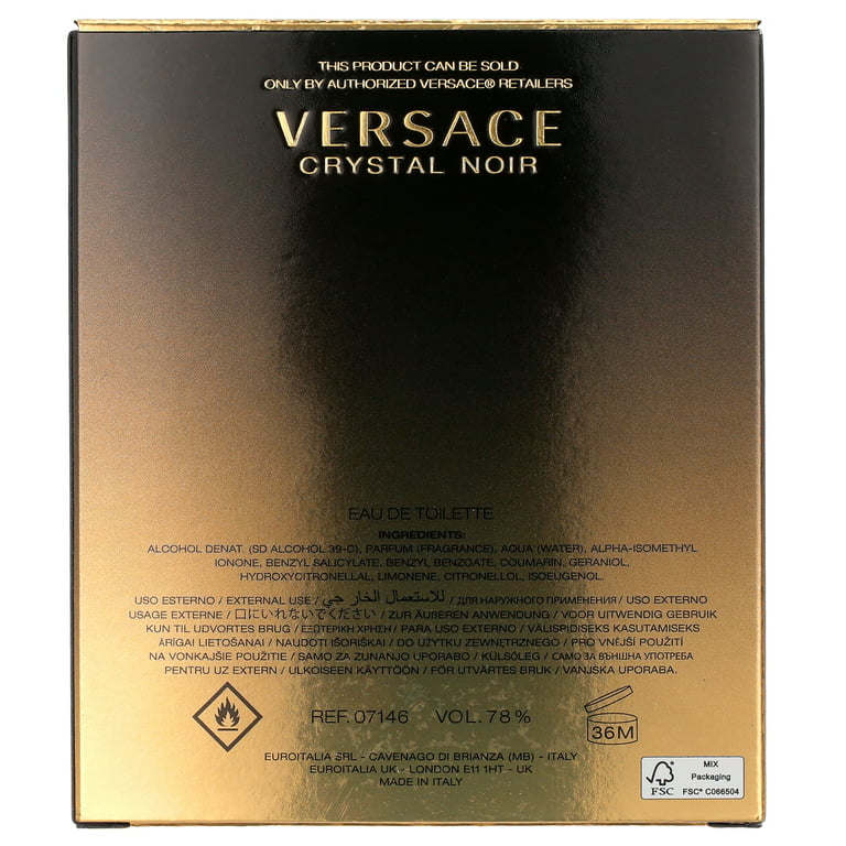 Versace Crystal Noir by for Women 3.0 oz Eau de Toilette Spray - Walmart.com
