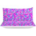 thumbnail image 3 of HAHDAXIA Colorful Plant Dress Pattern Bedding Solid Comforter Set for All Seasons,3 Pieces(1 Comforter+2 Pillowcases),Soft Microfiber Bedding Set King(90"x90"), 3 of 7