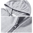 thumbnail image 5 of Delconic Womens Fleece Lined Zip Up Hoodie Long Sleeve Drawstring Hooded Sweatshirt Loose Fit Casual Jacket Outerwear Light Gray 2XL, 5 of 5