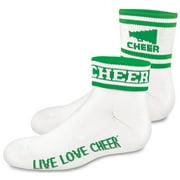 Angle View: 2" Quarter Sock With Cheer & Stripes