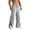 1-Grey, variant on Casual Pants for Men After Leg Postoperative Outfit Elastic Waisted Wide Leg Sweatpants 2 Side Zippers Full Open down Soft Cozy Men's Trousers 7-Black L