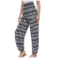 thumbnail image 1 of WILLBEST Pantalones Casuales para Mujer, con Estampado Bohemio, Cintura Alta, para Yoga, Cómodos, con Cintura Elástica, Sueltos, para Vacaciones y Viajes. Chica, 1 of 8