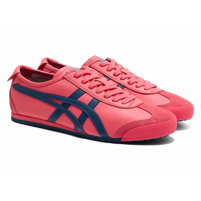 Onitsuka Tiger MEXICO 66 Men Women PINK CAMEO/MAKO BLUE Unisex Sneakers JP New