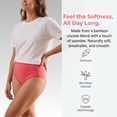 thumbnail image 3 of JQ Womens High Waist Bamboo Viscose Panties 4Pack Copper-Infused Briefs Odor-Free Soft Breathable Underwear, 3 of 4