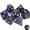 Black&Blue, variant on 7pcs Polyhedral Galaxy Style DND Dice, for Dungeons and Dragons,RPG,Role Playing Table Game, Purple&Blue