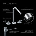 thumbnail image 4 of Whitehaus Wh81214 Metrohaus 1.2 GPM Widespread Bathroom Faucet - Chrome, 4 of 5