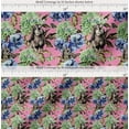 thumbnail image 2 of Soimoi Cotton Cambric Fabric Rabbit,Lilac & Pansy Floral Print Fabric by the Yard 42 Inch Wide, 2 of 7