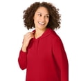 thumbnail image 4 of Woman Within Plus Size Longer-Length Hoodie Sweatshirt., 4 of 6