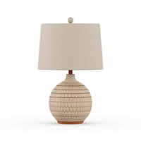 MoDRN Natural Boho Ceramic Table Lamp