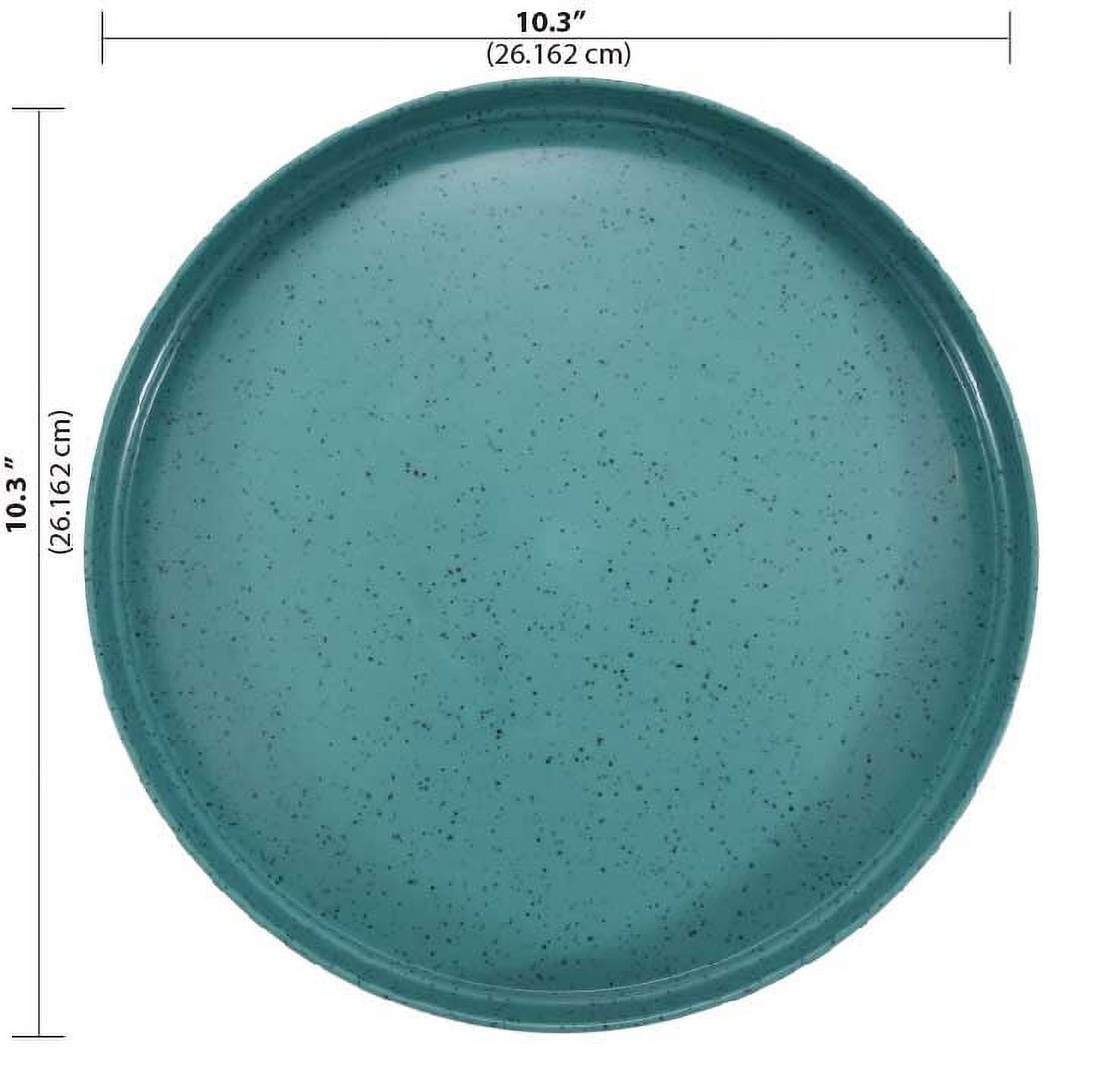 (3 pack) Mainstays 10-Inch Eco-Friendly Recycled Plastic Dinner Plate, Aqua Slate
